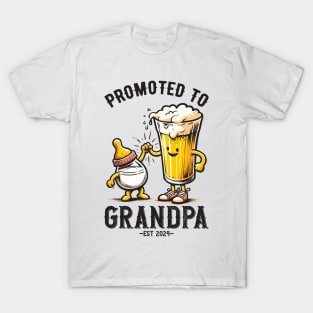 Promoted To Grandpa Est 2024 T-Shirt